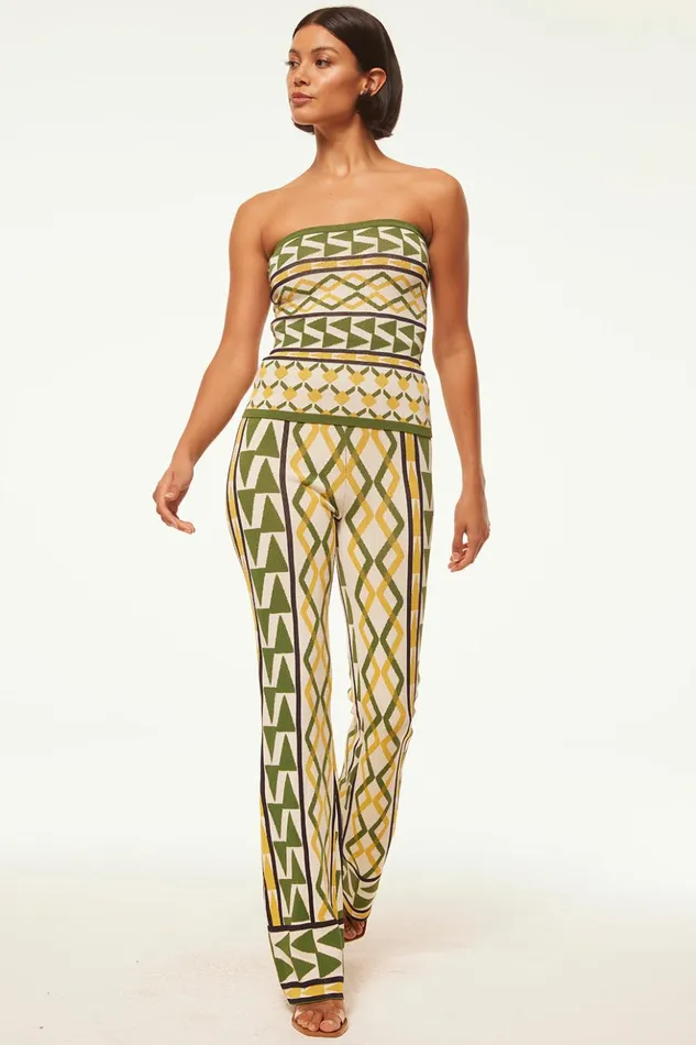 MISA Los Angeles AIDA TOP Limoncello Geo Jacquard Women Tops