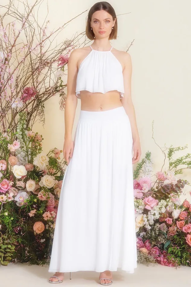 MISA Los Angeles BALENA SKIRT White Women Skirts and Shorts