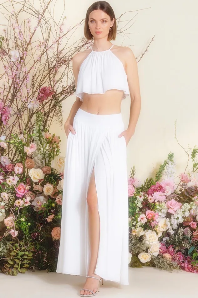 MISA Los Angeles BALENA SKIRT White Women Skirts and Shorts