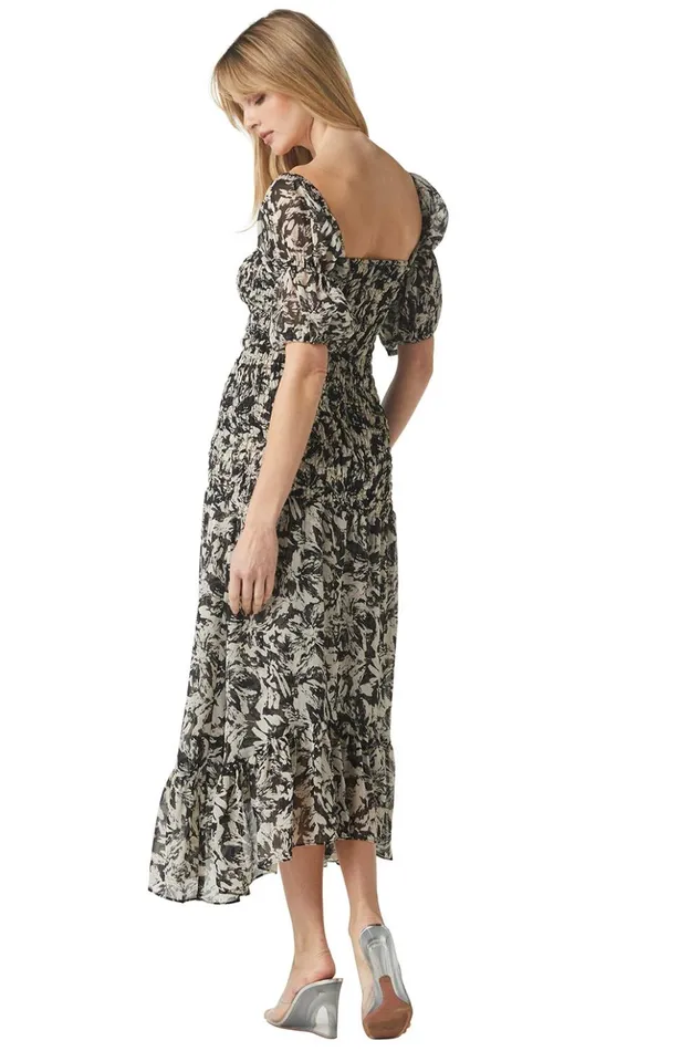 MISA Los Angeles DIYA DRESS Tonal Abstract Women Dresses