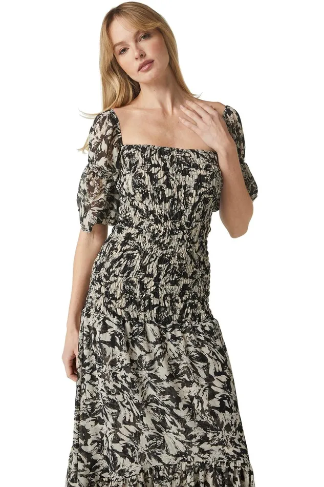 MISA Los Angeles DIYA DRESS Tonal Abstract Women Dresses