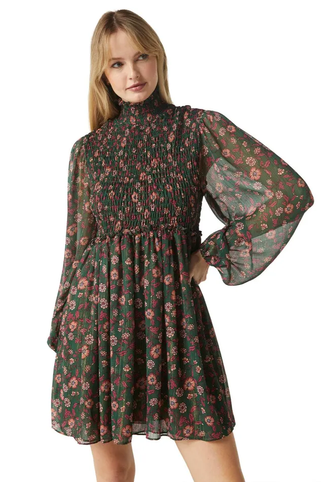 MISA Los Angeles JESSA DRESS Evergreen Blooms Women Dresses