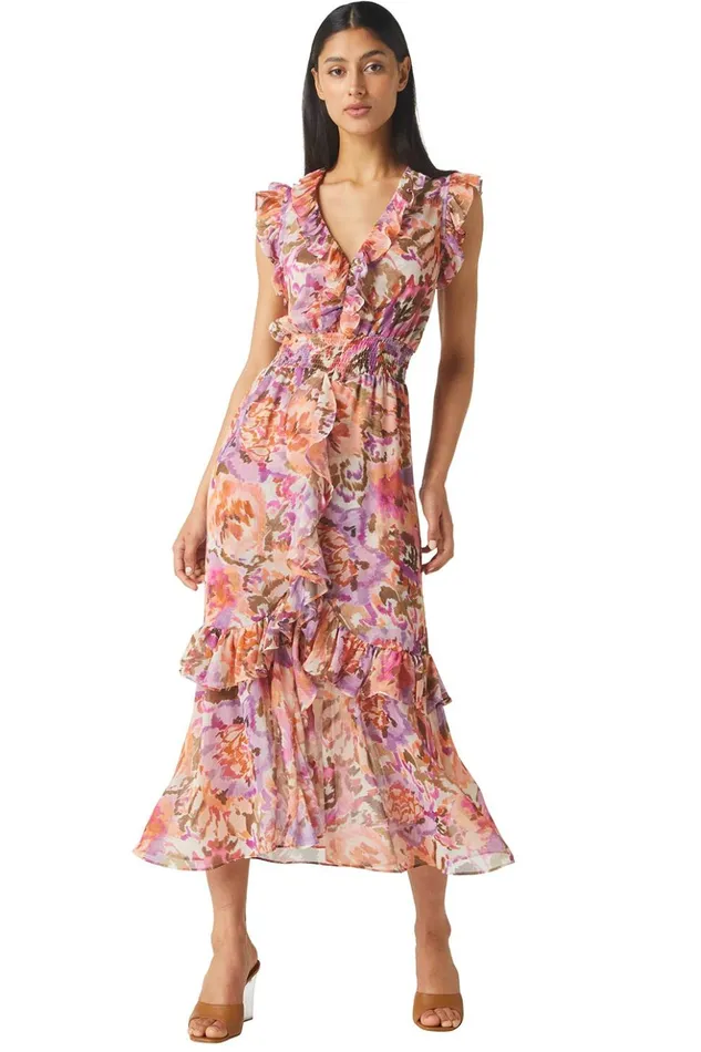 MISA Los Angeles KIDADA DRESS Sunset Blooms Women Dresses