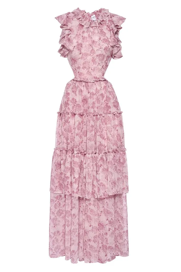 MISA Los Angeles LANA DRESS Pink Verdana Women Dresses