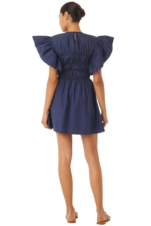 MISA Los Angeles RADHA DRESS Sand Solid Poplin Women Dresses