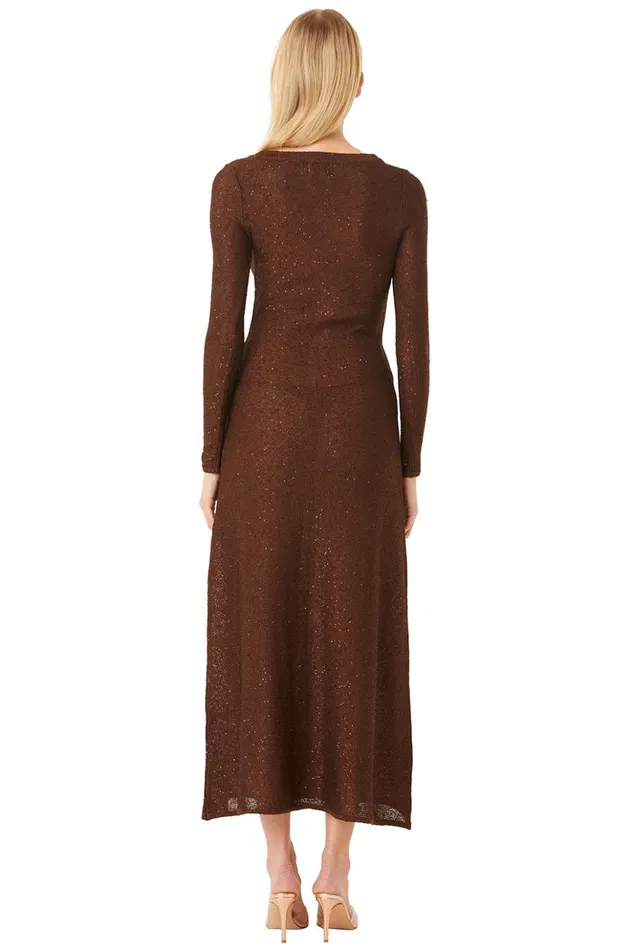 MISA Los Angeles RAFAEL CARDIGAN Chocolate Shimmer Women Dresses