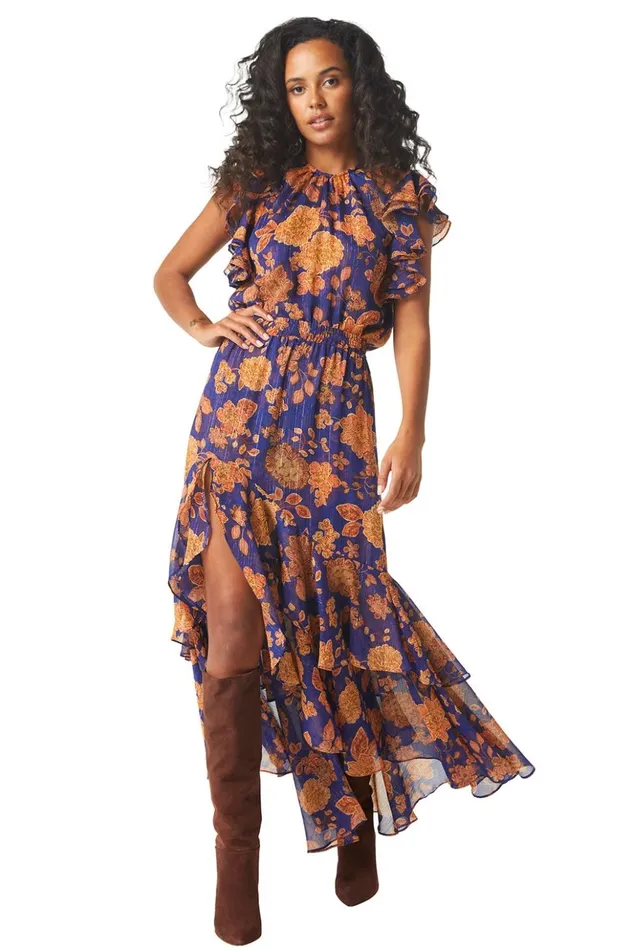 MISA Los Angeles SEVA SKIRT Blue Marigold Women Skirts and Shorts