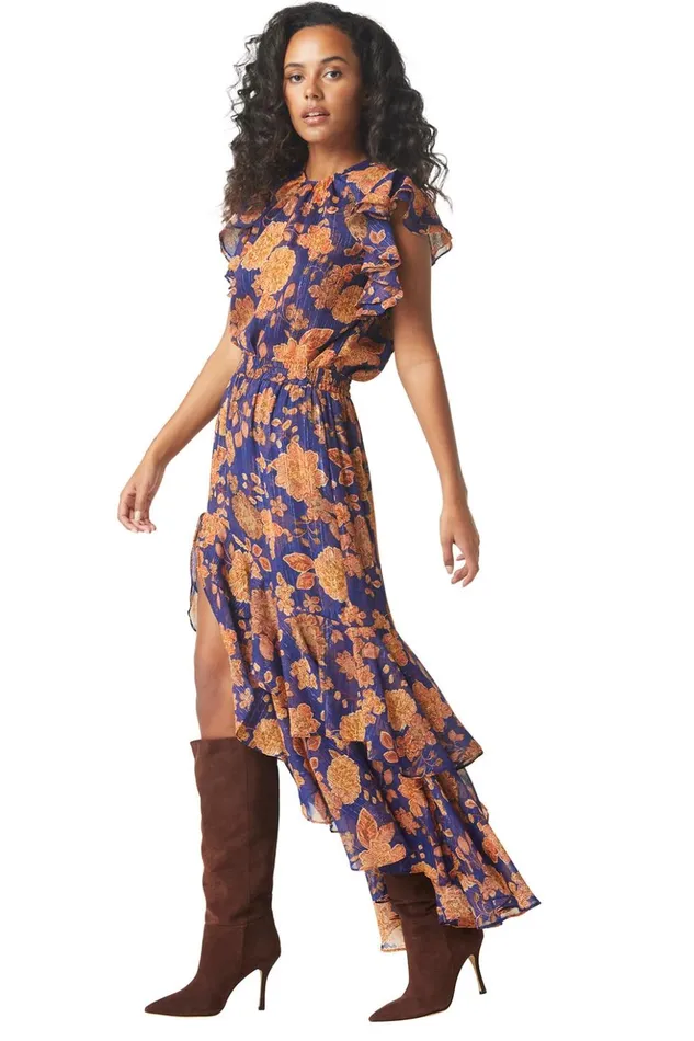 MISA Los Angeles SEVA SKIRT Blue Marigold Women Skirts and Shorts