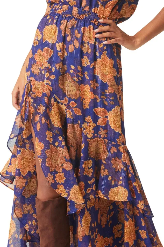 MISA Los Angeles SEVA SKIRT Blue Marigold Women Skirts and Shorts