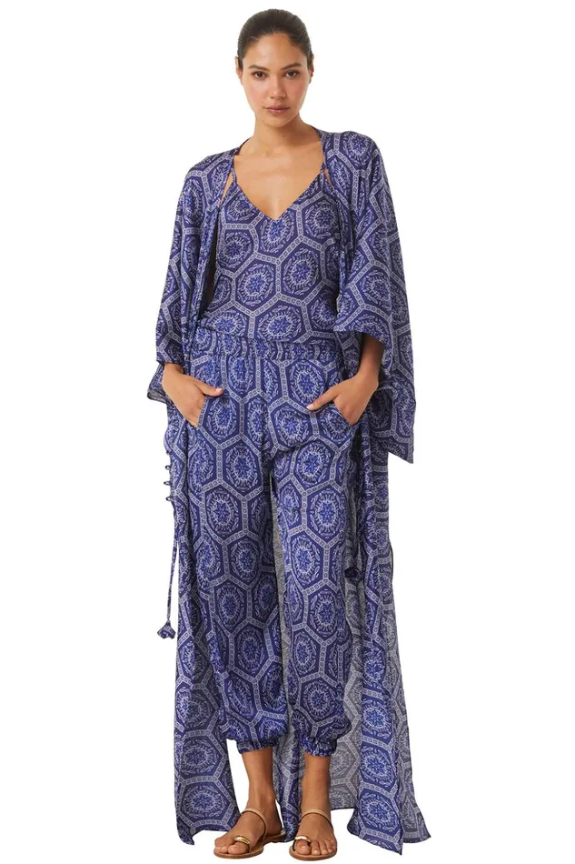 MISA Los Angeles VERUSCHKA ROBE Lapis Tile Women Dresses