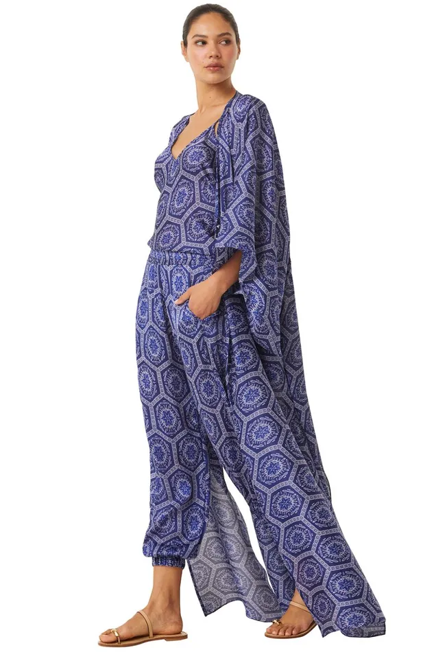 MISA Los Angeles VERUSCHKA ROBE Lapis Tile Women Dresses