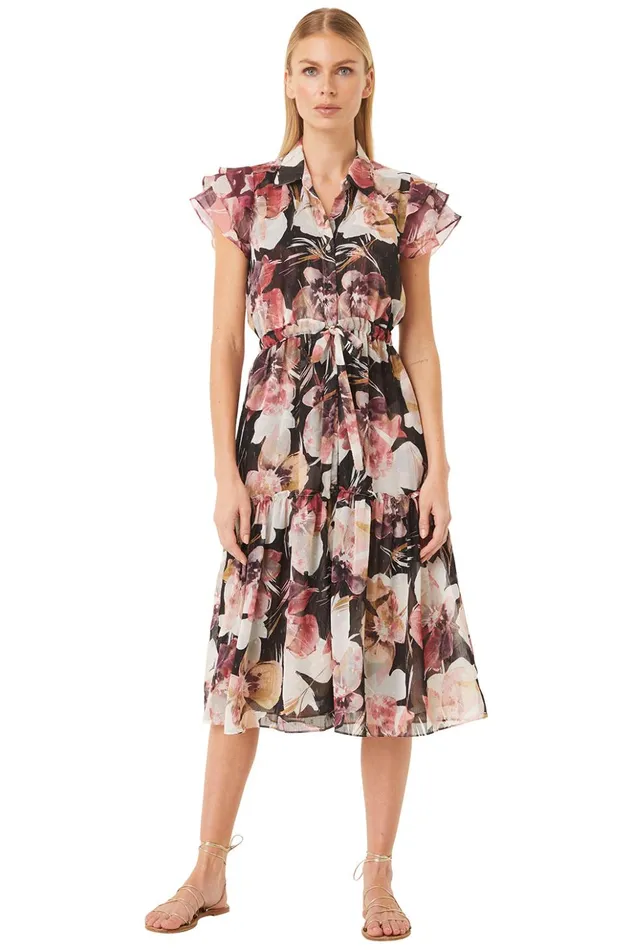MISA Los Angeles VIOLA DRESS Flora Tropical Mix Women Dresses