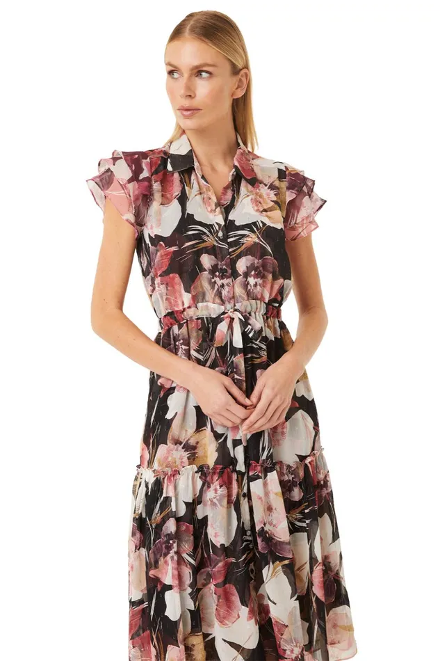 MISA Los Angeles VIOLA DRESS Flora Tropical Mix Women Dresses
