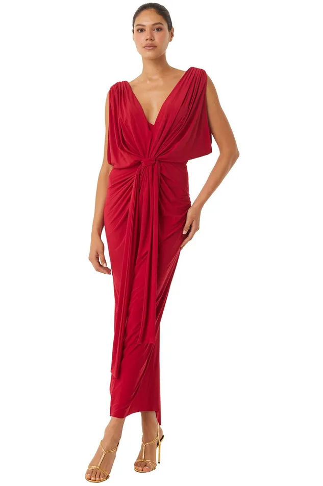 MISA Los Angeles XENIA DRESS Lipstick Red Women Dresses