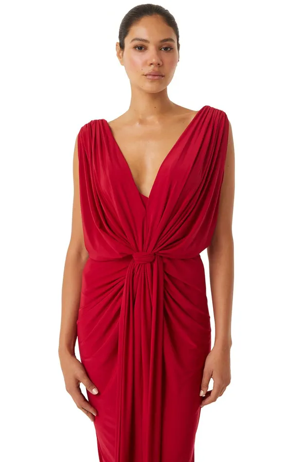 MISA Los Angeles XENIA DRESS Lipstick Red Women Dresses
