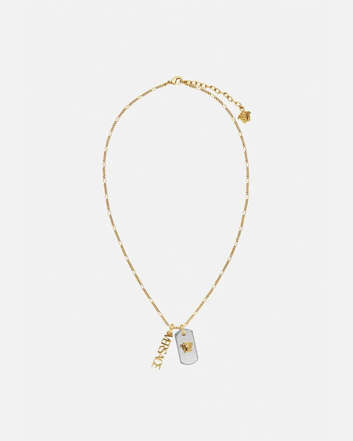 Necklaces Men Versace Medusa Logo Necklace Silvergold