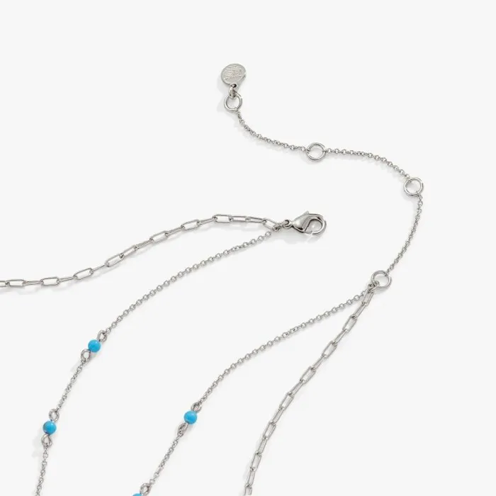 Necklaces Women Alex And Ani Delicate Heart Necklace Reconstituted Turquoise Silver