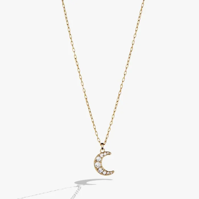 Necklaces Women Alex And Ani Moon And Crystal Necklace Gold