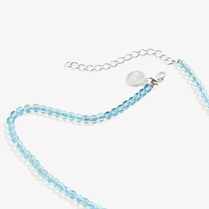 Necklaces Women Alex And Ani Sky Blue Beaded Necklace Adjustable Shiny Silver