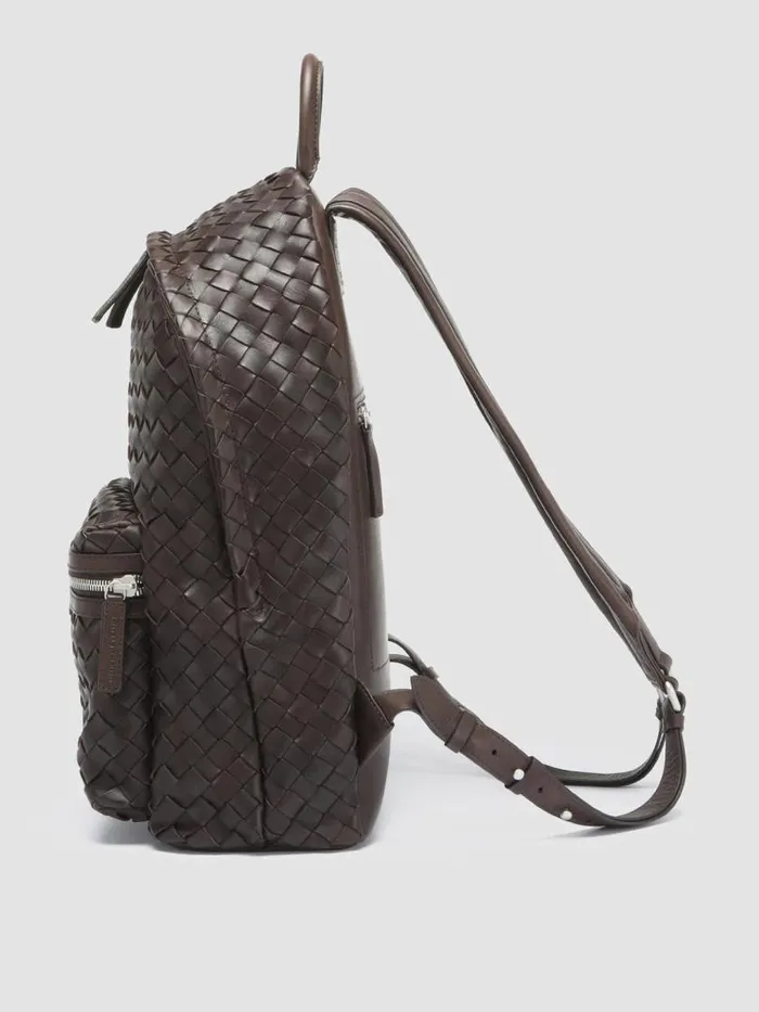 Officine Creative Backpacks ARMOR 04 Coffee Brown Leather Backpack 8211 WomenMen Officine Creative Backpacks ARMOR 04 Coffee Brown Leather Backpack 8211 WomenMen