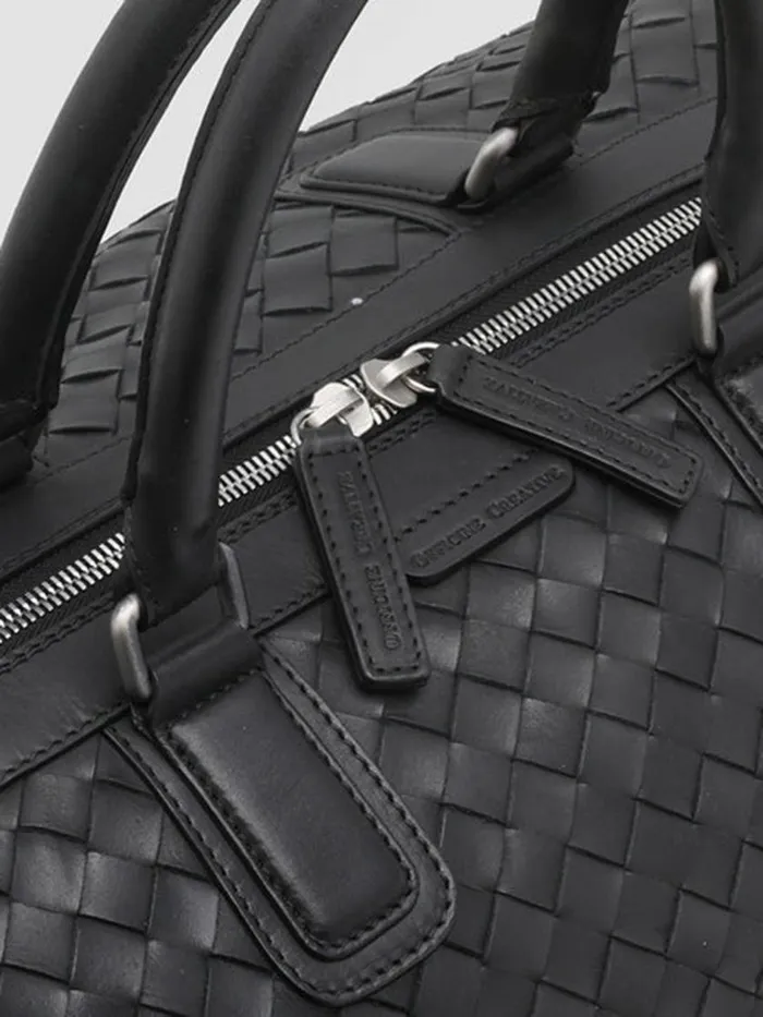 Officine Creative Bags ARMOR 01 Nero Black Leather Weekender 8211 Men