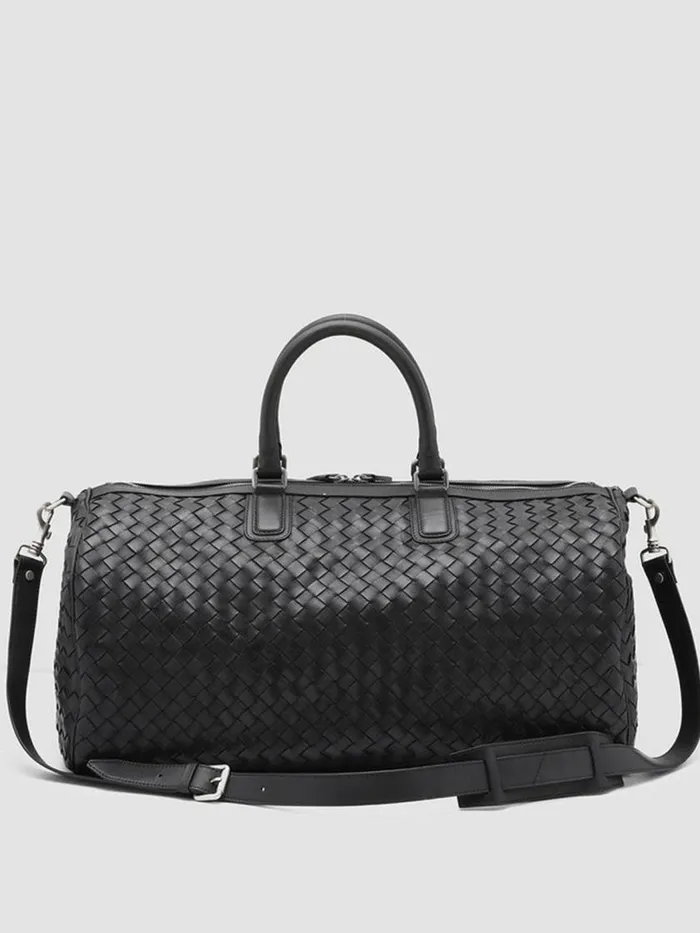 Officine Creative Bags ARMOR 01 Nero Black Leather Weekender 8211 Men