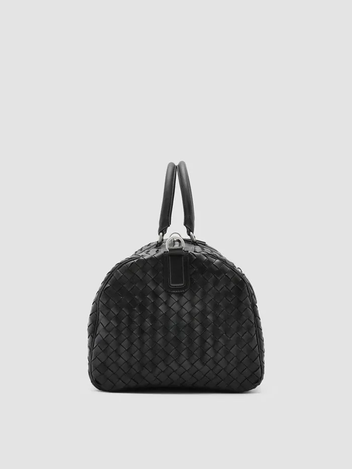 Officine Creative Bags ARMOR 01 Nero Black Leather Weekender 8211 Men