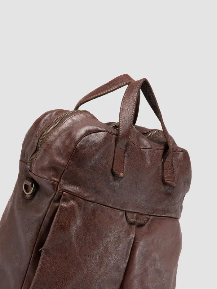 Officine Creative Bags HELMET 041 Cigar Brown Leather Tote Bag 8211 Men