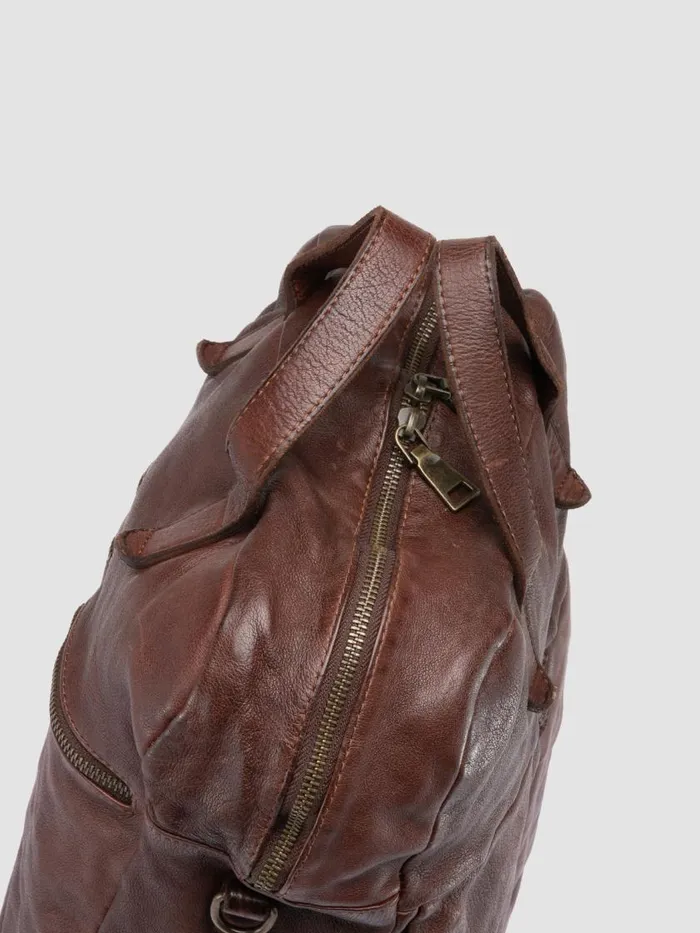 Officine Creative Bags HELMET 041 Cigar Brown Leather Tote Bag 8211 Men