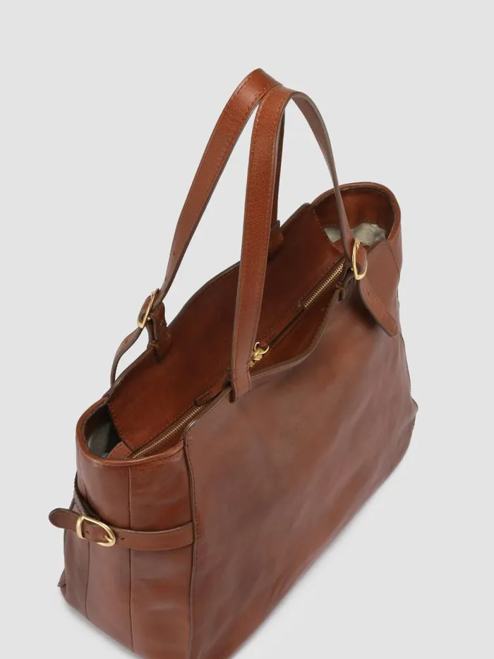 Officine Creative Bags JULIE 003 Brown Brown Leather Shoulder Bag 8211 Women