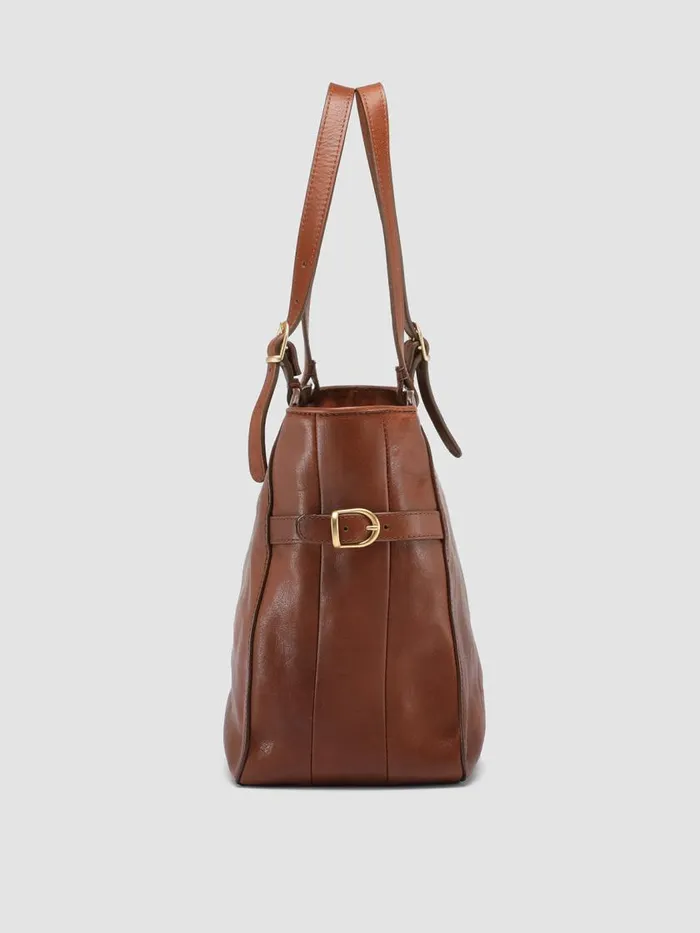 Officine Creative Bags JULIE 003 Brown Brown Leather Shoulder Bag 8211 Women