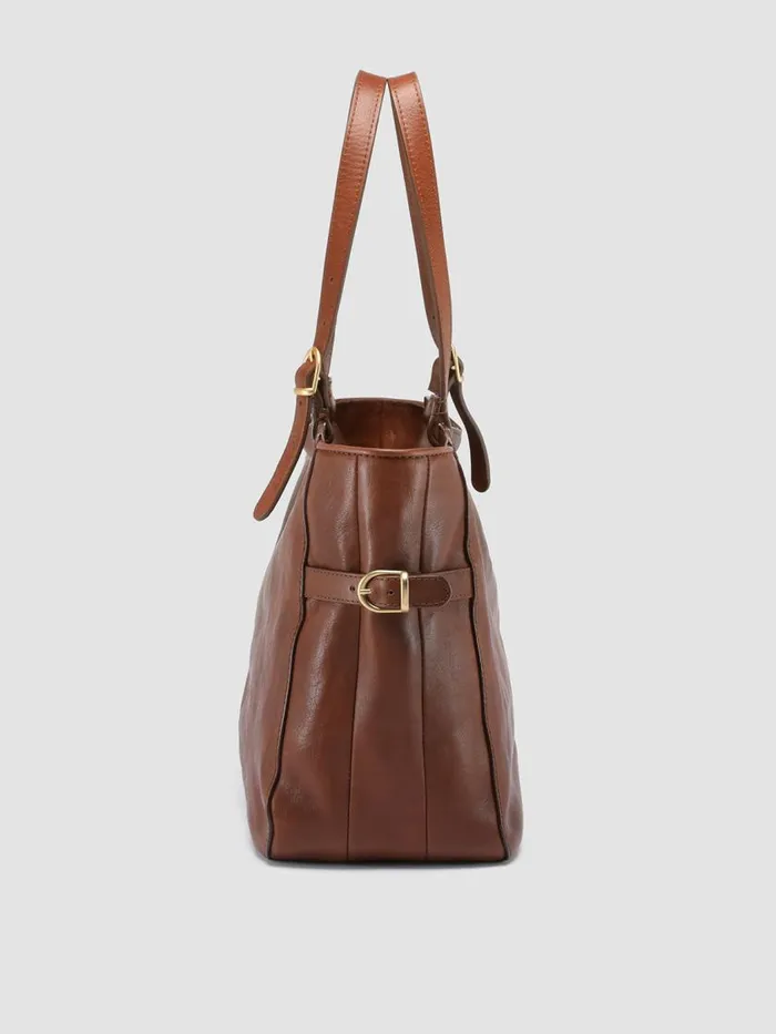 Officine Creative Bags JULIE 003 Brown Brown Leather Shoulder Bag 8211 Women