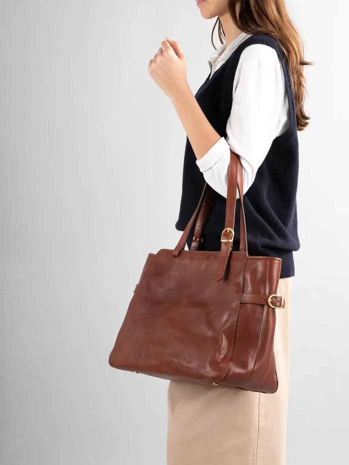 Officine Creative Bags JULIE 003 Brown Brown Leather Shoulder Bag 8211 Women