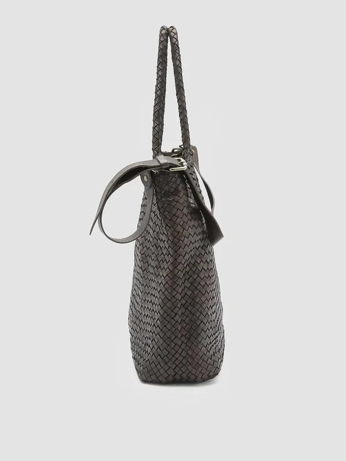 Officine Creative Bags OC CLASS 35 Testa Di Moro Brown Leather Tote Bag 8211 Women