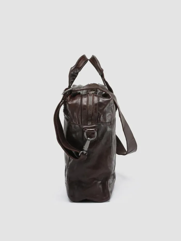 Officine Creative Bags RECRUIT 008 Otto Brown Leather Tote Bag 8211 Men