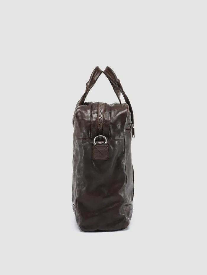 Officine Creative Bags RECRUIT 008 Otto Brown Leather Tote Bag 8211 Men