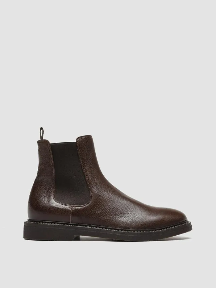 Officine Creative Boots and Ankle Boots HOPKINS FLEXI 204 Cacao Brown Leather Chelsea Boots 8211 Men Officine Creative Boots and Ankle Boots HOPKINS FLEXI 204 Cacao Brown Leather Chelsea Boots 8211 Men