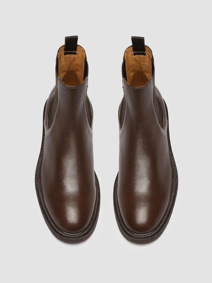 Officine Creative Boots and Ankle Boots HOPKINS FLEXI 204 Cacao Brown Leather Chelsea Boots 8211 Men Officine Creative Boots and Ankle Boots HOPKINS FLEXI 204 Cacao Brown Leather Chelsea Boots 8211 Men