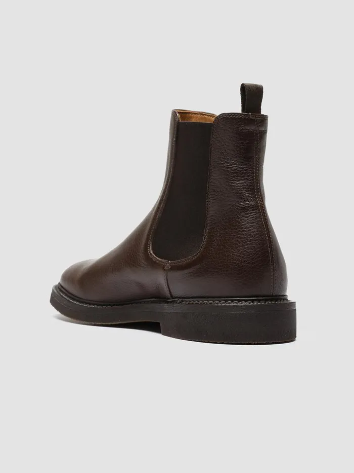 Officine Creative Boots and Ankle Boots HOPKINS FLEXI 204 Cacao Brown Leather Chelsea Boots 8211 Men Officine Creative Boots and Ankle Boots HOPKINS FLEXI 204 Cacao Brown Leather Chelsea Boots 8211 Men