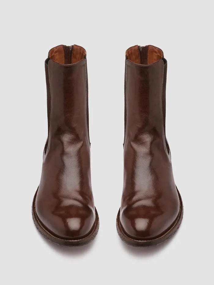 Officine Creative Boots and Booties LEXIKON 073 Sauvage Brown Leather Chelsea Boots 8211 Women