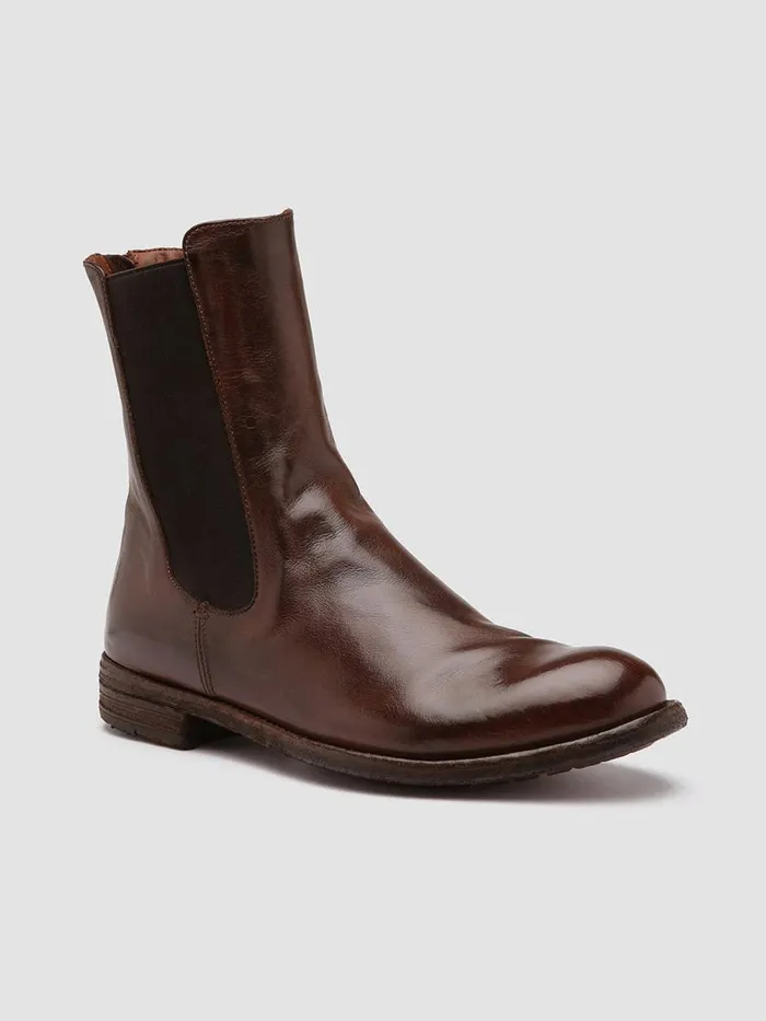 Officine Creative Boots and Booties LEXIKON 073 Sauvage Brown Leather Chelsea Boots 8211 Women