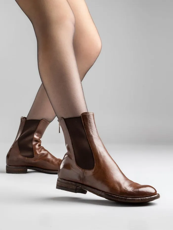 Officine Creative Boots and Booties LEXIKON 073 Sauvage Brown Leather Chelsea Boots 8211 Women