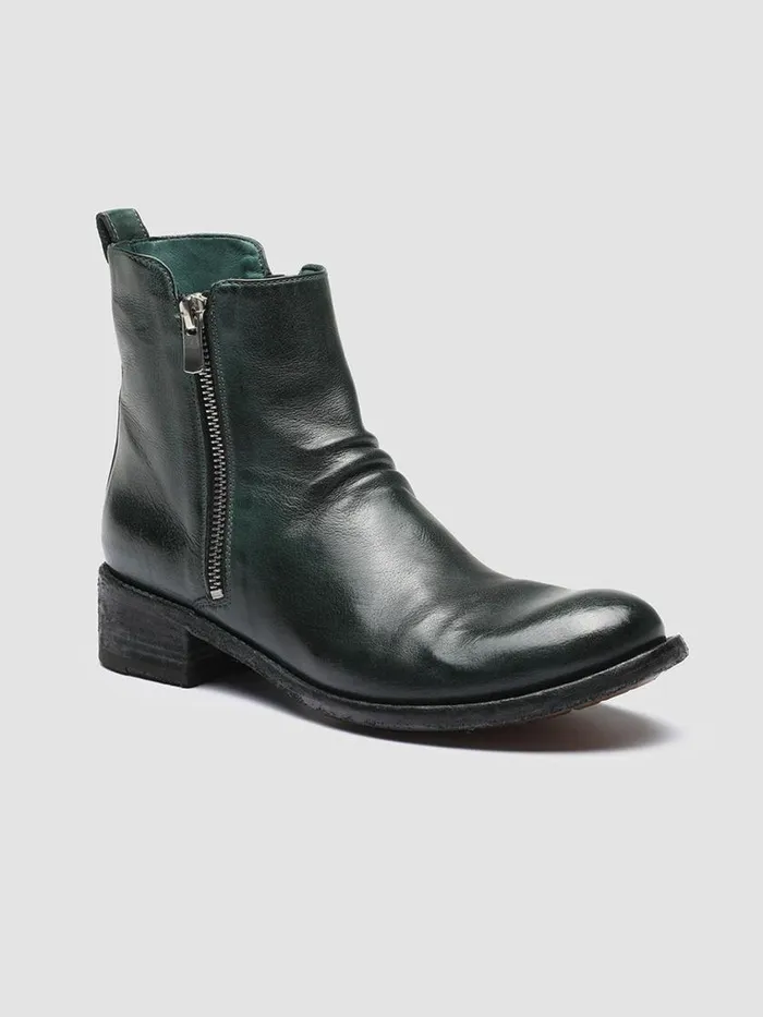 Officine Creative Boots and Booties LISON 040 Bouteille Green Leather Ankle Boots 8211 Women Officine Creative Boots and Booties LISON 040 Bouteille Green Leather Ankle Boots 8211 Women