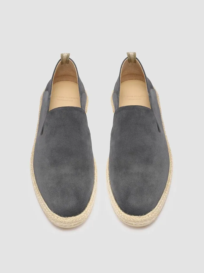 Officine Creative Loafers ROPED 002 Avion Grey Suede Slip Ons 8211 Men