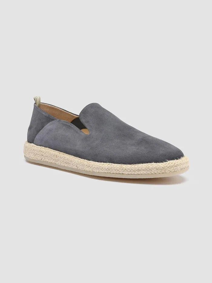 Officine Creative Loafers ROPED 002 Avion Grey Suede Slip Ons 8211 Men