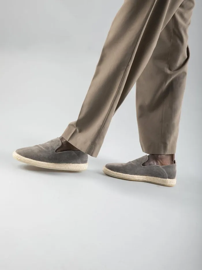 Officine Creative Loafers ROPED 002 Avion Grey Suede Slip Ons 8211 Men
