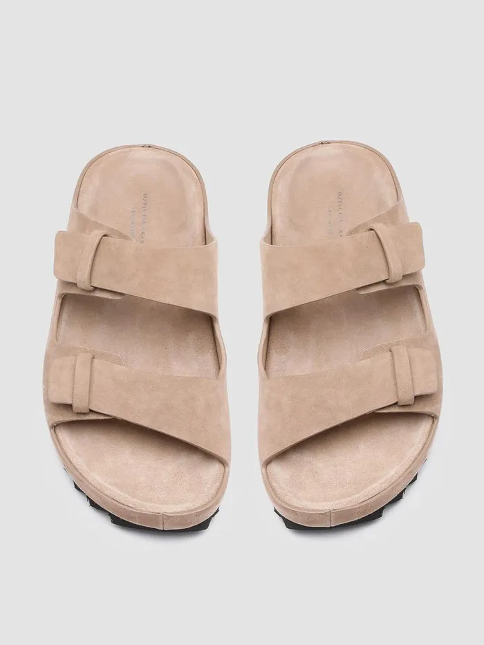 Officine Creative Sandals PELAGIE 003 Ecru Suede Sandals 8211 Women