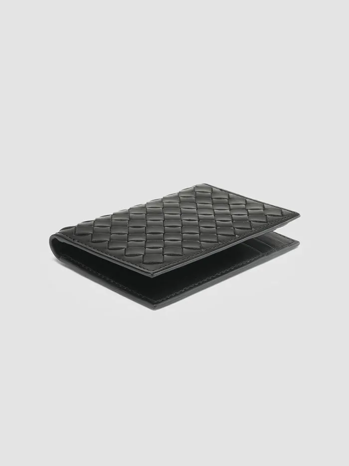 Officine Creative Wallets BOUDIN 124 Nero Black Leather Bifold Wallet 8211 Men Officine Creative Wallets BOUDIN 124 Nero Black Leather Bifold Wallet 8211 Men