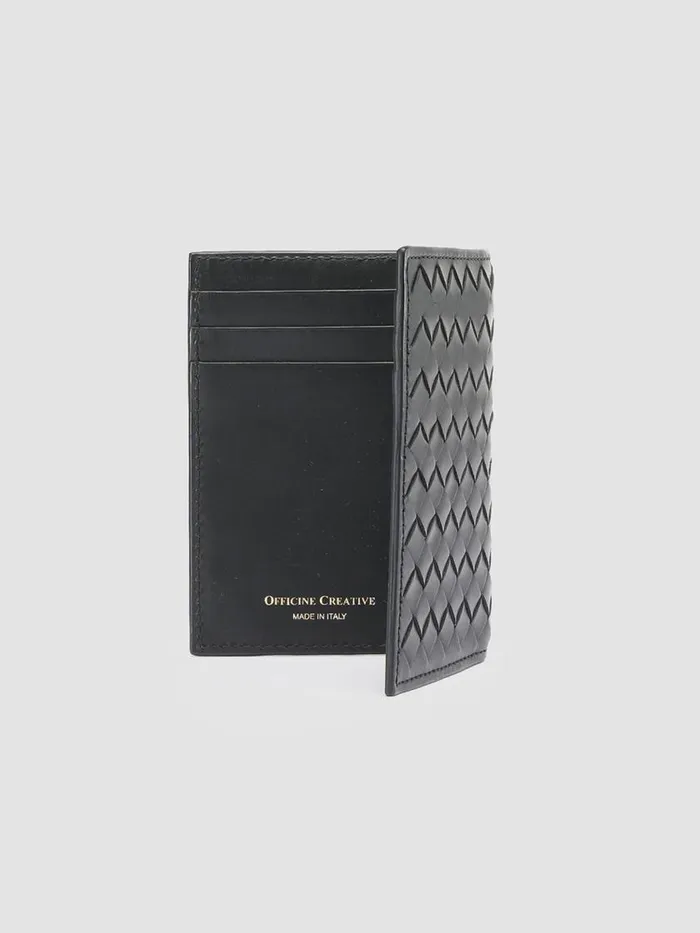 Officine Creative Wallets BOUDIN 124 Nero Black Leather Bifold Wallet 8211 Men Officine Creative Wallets BOUDIN 124 Nero Black Leather Bifold Wallet 8211 Men