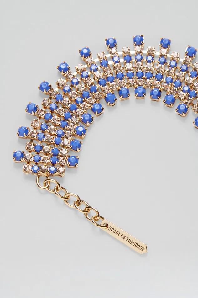 OPAL STRASS BRACELET CORNFLOWER Jewelry Scanlan Theodore Women OPAL STRASS BRACELET CORNFLOWER Jewelry Scanlan Theodore Women